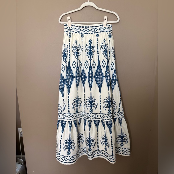 NWOT Flying Tomato Boho Rhythm Tank and Maxi Skirt Set Womens Blue Cream Boho - Picture 7 of 11